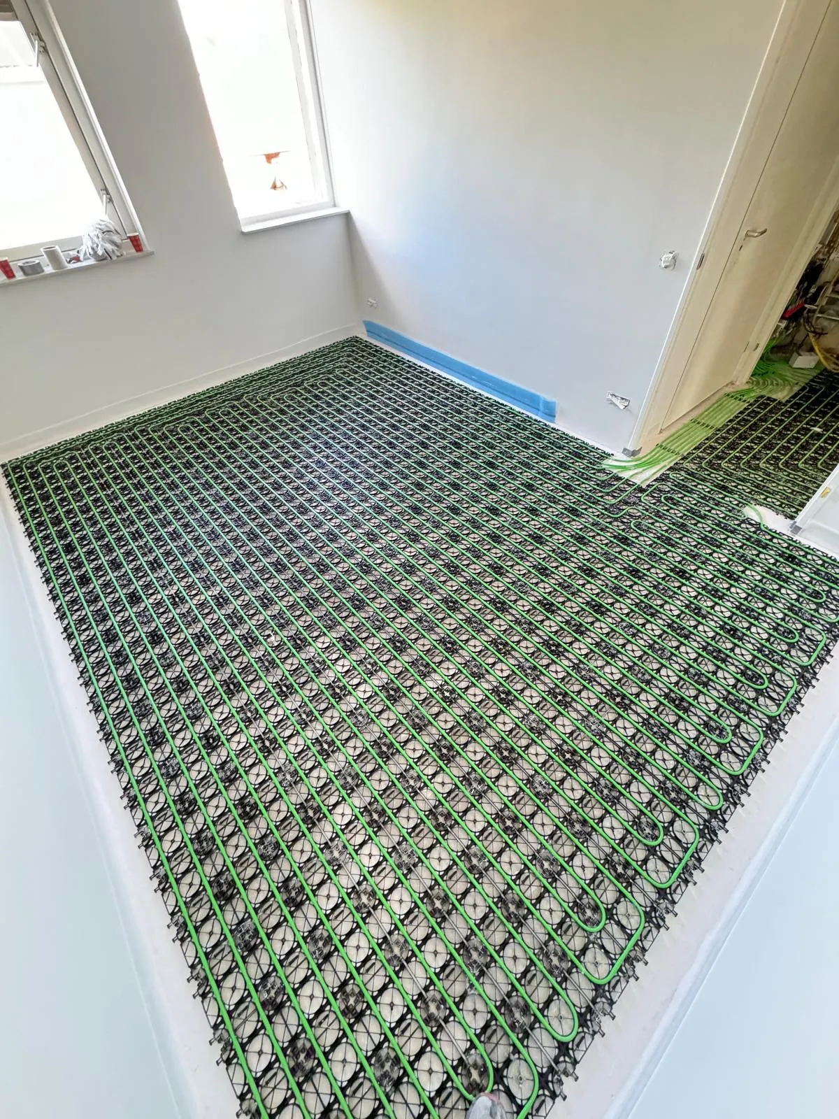 Warp Systems droogbouw vloerverwarming op trap en verdieping